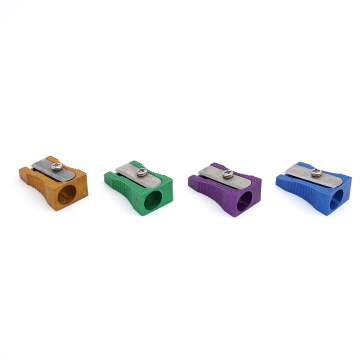 Wholesale Hand-Held Single Hole Mini Aluminum Alloy Steel Blade Pencil Sharpener