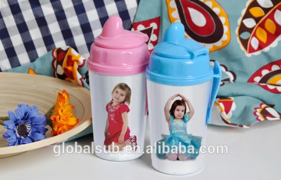 Sublimation customized Kid Bottle Novelty Plastic cups wholesale