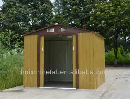 Prefabricated portable metal outdoor storage sheds