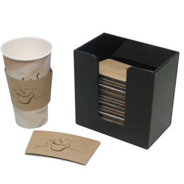 Custom printed 100% recycled and disposable sleeve hot drinking coffee cup