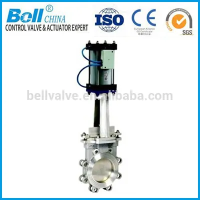 6 inch Pneumatic Stainless Steel Lug knife Gate Valve price