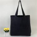 Black Canvas Drawstring Tote Bag