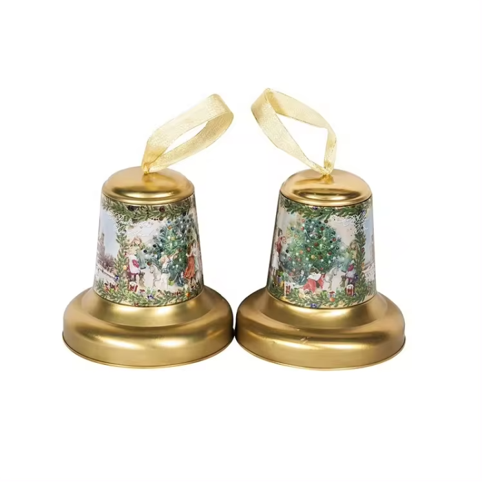 DADI Golden High-quality Christmas Gift Bell Tin Can
