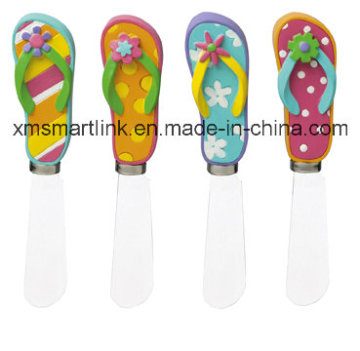 Polyresin Flip Flop Handle Decoration Butter Spreader Kitchen Gadgets