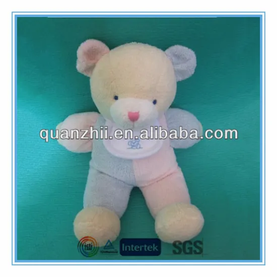 Baby bear plush toys with bib