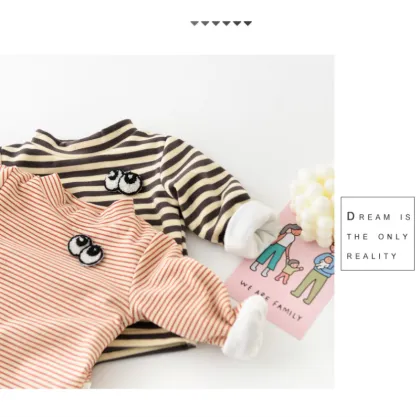 Girls' Thick Fleece Bottoming Shirt