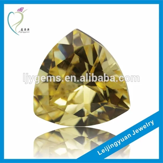 Lab Created Trillion Cut Loose Yellow CZ Stone Price