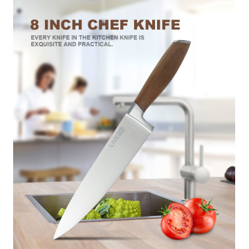 8 INCH CHEF KNIFE WITH NALNUT HANDLE