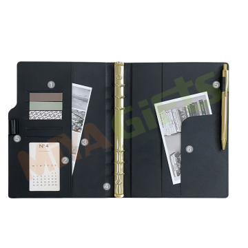 Customizable Cute Leather Planner Cover - Budget Binder & Refillable Notebook Organizer