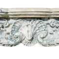 Customizable Indoor Marble Fireplace Mantel with Green Veins