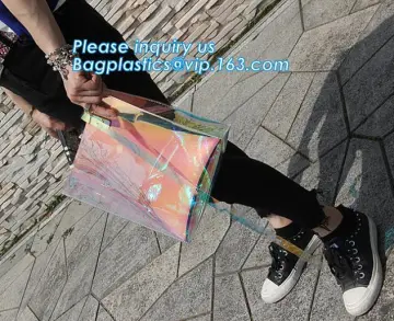 Female Casual Toiletry Shoulder Bags, summer waterproof clear pvc shopping bag bag custom transparent grocery shoulder beach bag