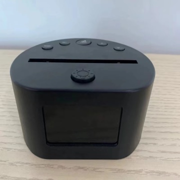 Lampe de bureau 3D avec réveil d'alarme et base de lumière LED à changement de 7 couleurs