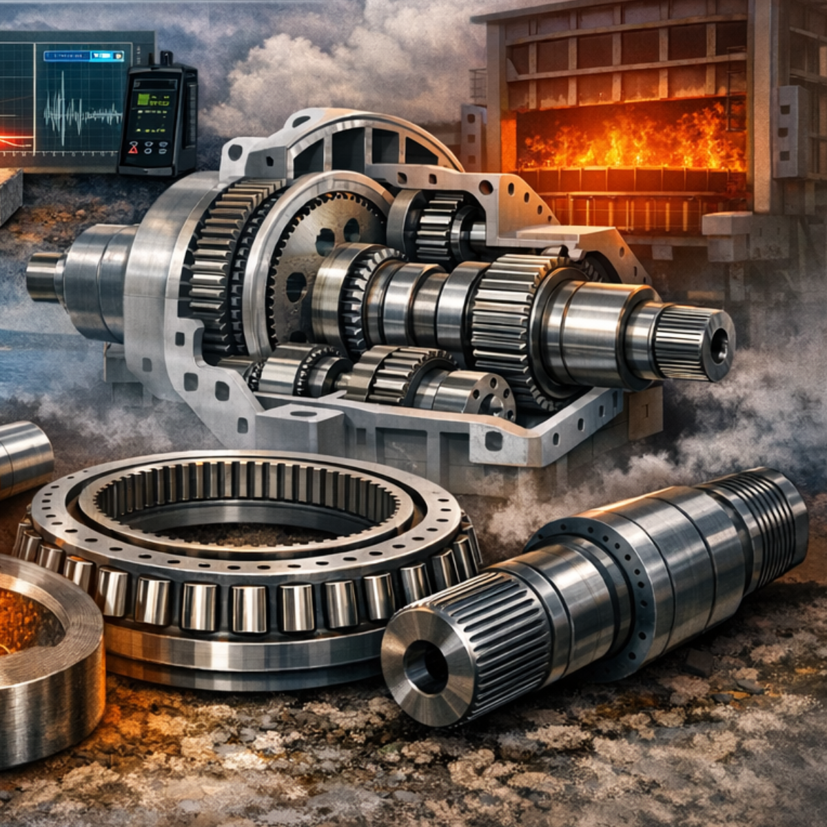 풍력 발전 기어박스 내부의 작동 조건