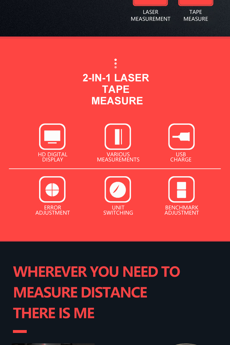 2 Laser Tape Measure