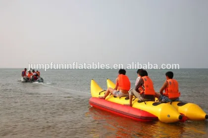 cheap inflatable water boat banana, water park use inflatable banana boat