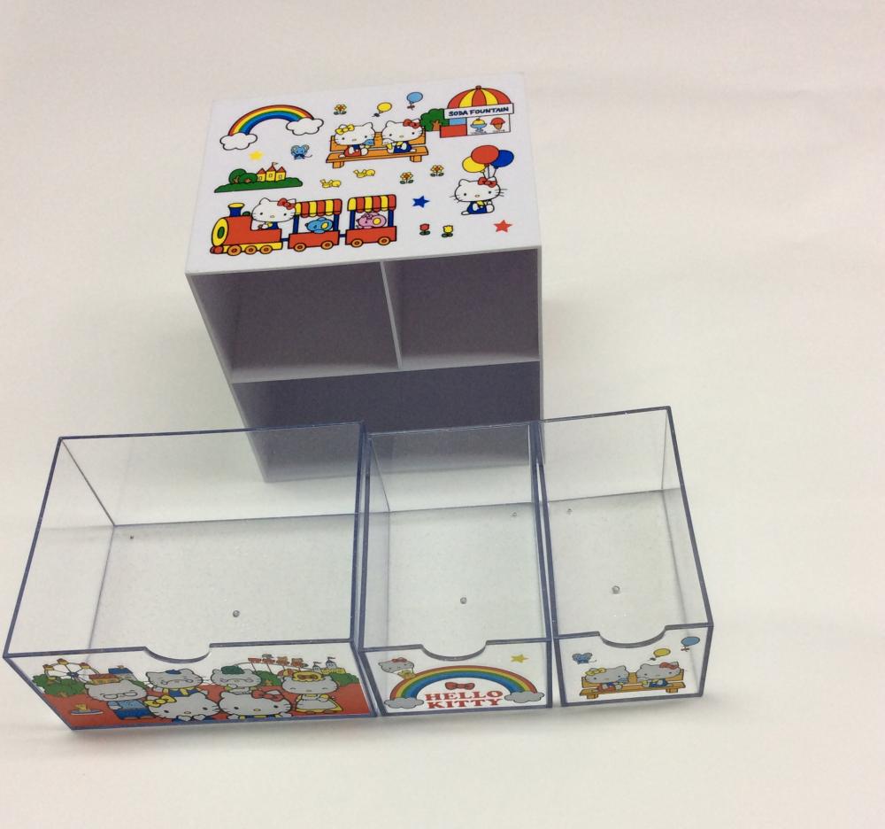 Plastic double-layer drawer storage box