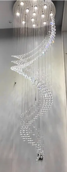 Lobby home decoration fancy luxury bead curtains crystal modern indoor pendant lights chandelier