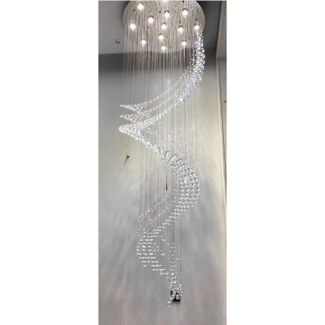 Lobby home decoration fancy luxury bead curtains crystal modern indoor pendant lights chandelier