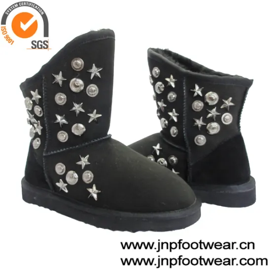 Winter ankle length studded snow boots for women