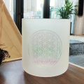 Flower of Life Frosted Texture Crystal Singing Bowl