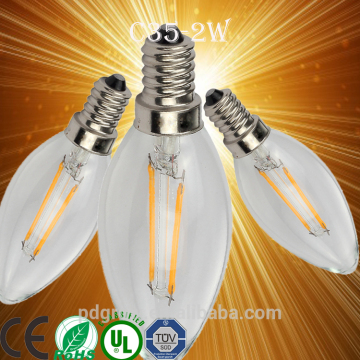 hot selling E27 2W 4W 6W crismas decoration led candle dimmable flickering filament