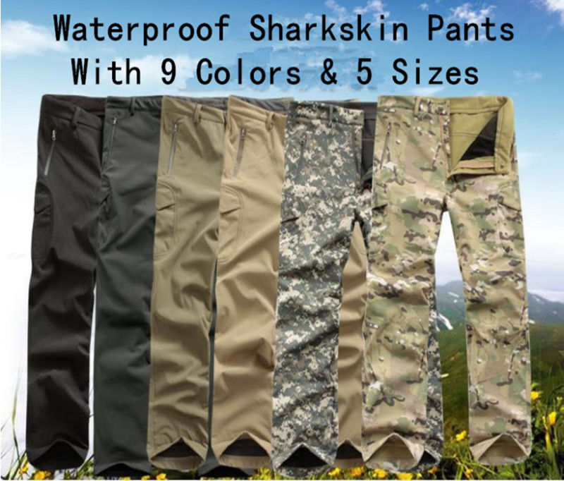 US Military Army SharkSkin SoftShell Tactical Windproof Waterproof Jackets  Men Hood Coat Combat Fishing Hiking Camping Hunting