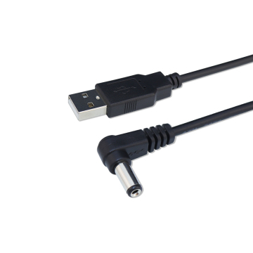OEM USB ke kabel daya DC 5.5mm miring