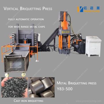 Virutas hidráulicas de hierro fundido de metal briquetting prensa