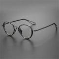 Mixed Material Wide Frame Oval Designer Glasses