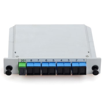 FTTH Optical Splitter Cassette: 1:8 SC/APC to SC/UPC Fiber Distribution Unit