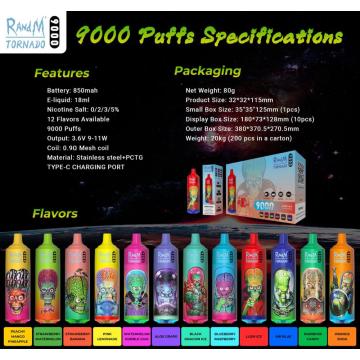 RANDM बवंडर 9000puffs डिस्पोजेबल vape