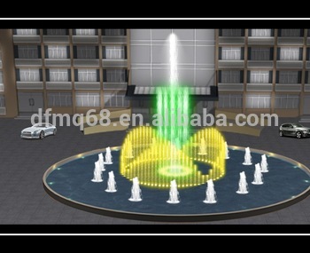 small round colorful music fountain design