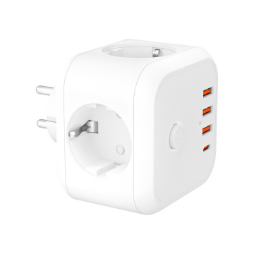 شريط الطاقة اللاسلكي الأوروبي مع 3 منفذ USB و 1 من النوع C - بيع ساخن