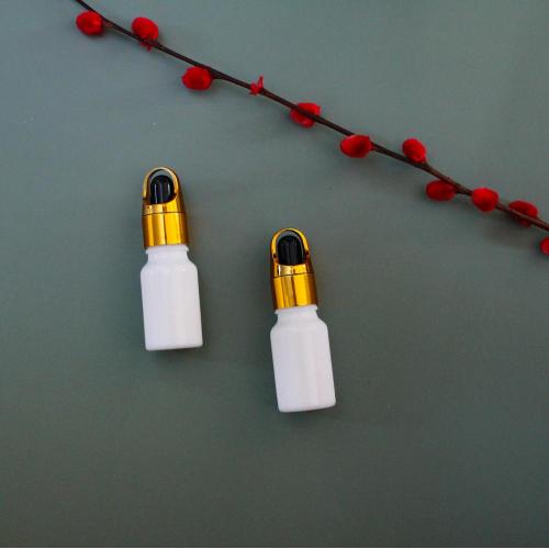 Pearl White Glass Bottle Dropper Essential Oil Bottles