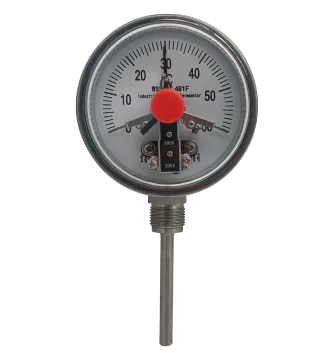 100mm Adjustable Electric Contact Bimetal Stainless Steel Thermometer