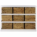 3x3 Storage Unit - 9 Drawer with Seagrass Baskets