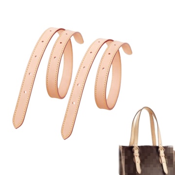 Luxury Genuine Leather Handbag Straps - 2 Pcs DIY Shoulder & Short Handles