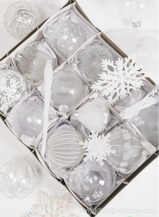White Christmas Ornaments Set for Christmas Tree