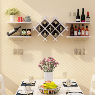 Stereoscopic Wooden Wine Shelf Hanging