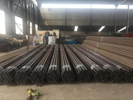 Seamless steel tube / 88.9mm Oil tubing in black and bevelled ends