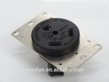 Travel Trailer RV Straight Blade Receptacle 30A 125V