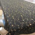 Taplak meja emas pu dengan sokongan kain tenunan
