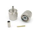 Crimp Solder Attachment Straight TNC Male Coaxial Connector