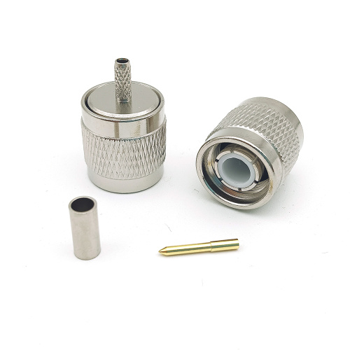 Crimp Solder Attachment Straight TNC Male Coaxial Connector