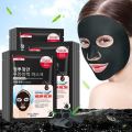 OEM Soins du visage Mode coréenne Masque facial noir Feuille Pore Masque facial au charbon de bambou nourrissant en profondeur