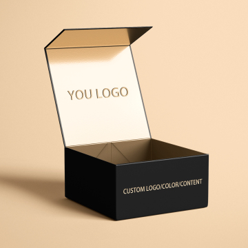 Luxury Recyclable Matt Black Gift Boxes with Magnetic Closure