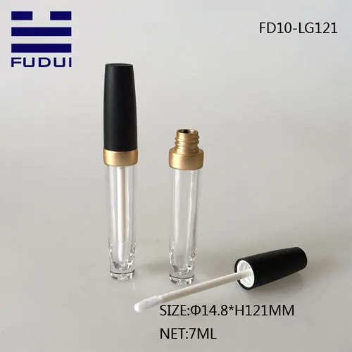 Matte Cosmetic Custom gold ring LipGloss Case