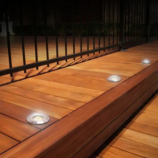 1.5W Stainless Steel LED Underground Light Housing - IP67 Waterproof Deck Lights for Outdoor Use