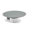 Table ronde en bois en marbre