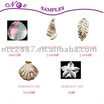 Black shell pendant